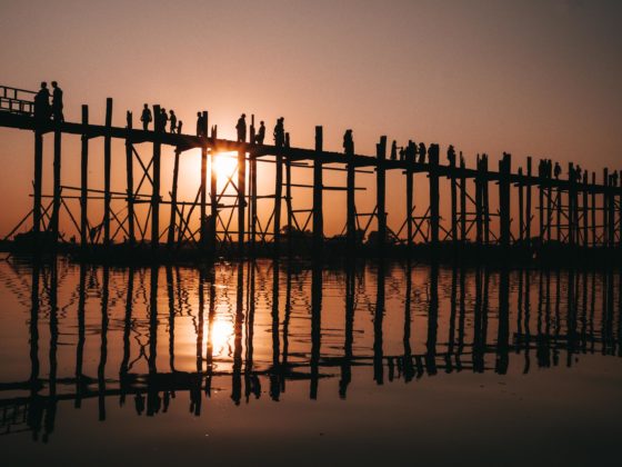 U Bein bridge sunset, Mandalay
